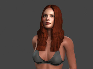 beautiful woman -rigged 3d 3D Modell