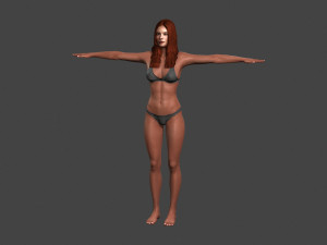 beautiful woman -rigged 3d 3D Modell