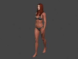 beautiful woman -rigged 3d 3D Modell