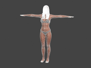 beautiful woman -rigged 3d 3D Modell