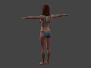 beautiful woman -rigged 3d 3D Modell