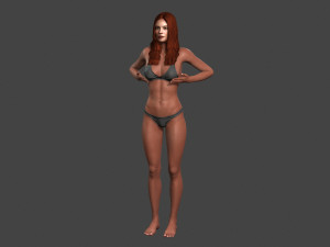 beautiful woman -rigged 3d 3D Modell