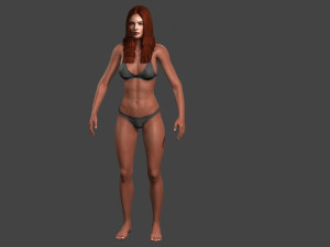 beautiful woman -rigged 3d 3D Modell