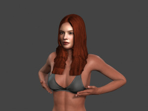 beautiful woman -rigged 3d 3D Modell
