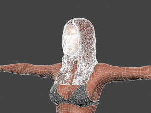 beautiful woman -rigged 3d 3D Modell