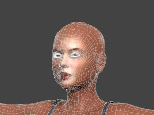 beautiful woman -rigged 3d 3D Modell