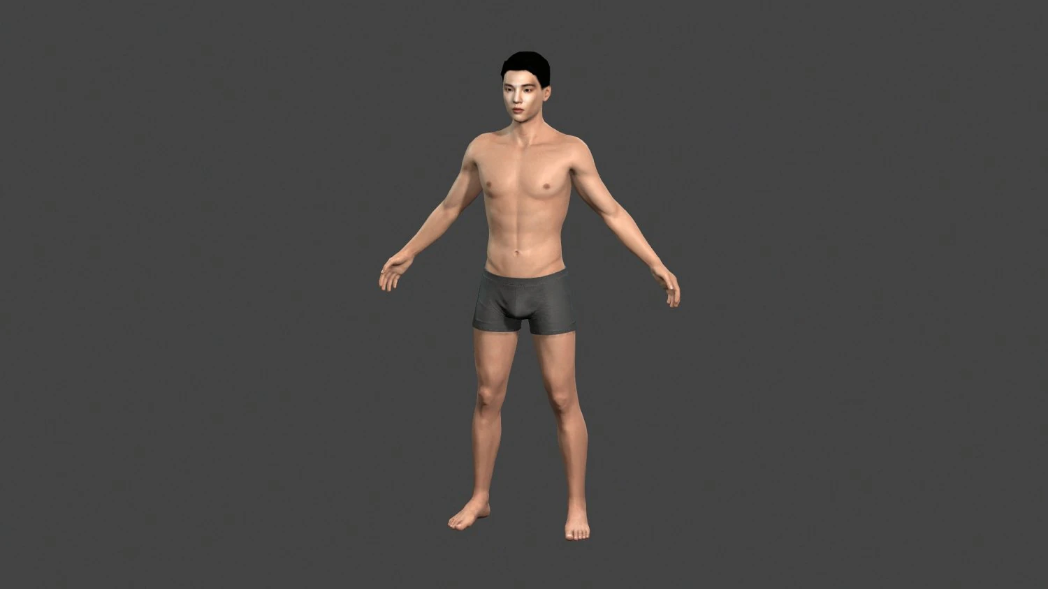 beautiful naked man -rigged 3D Model .c4d .max .obj .3ds .fbx .stl .blend 