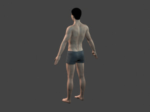 beautiful naked man -rigged 3D Модель