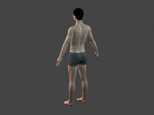 beautiful naked man -rigged 3D Model