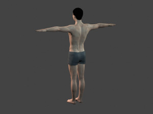 beautiful naked man -rigged 3D Модель