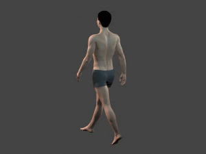 beautiful naked man -rigged 3D Model