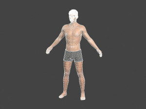beautiful naked man -rigged 3D Модель