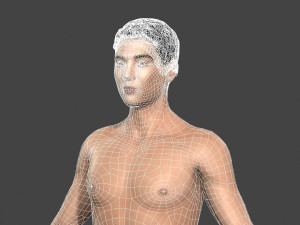 beautiful naked man -rigged 3D Модель