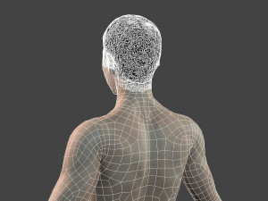 beautiful naked man -rigged 3D Модель
