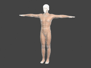 beautiful naked man -rigged 3D Model