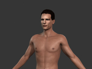 beautiful naked man -rigged Modelo 3D