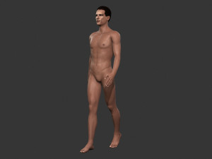 beautiful naked man -rigged Modelo 3D