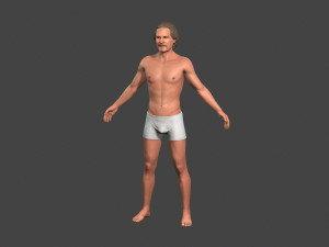 movie actor jeff bridges -rigged 3d character 3D 모델