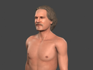 movie actor jeff bridges -rigged 3d character 3D मॉडल