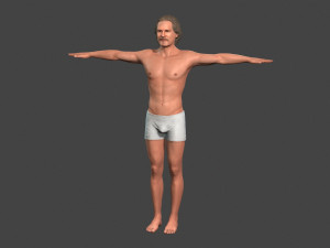 movie actor jeff bridges -rigged 3d character 3D मॉडल
