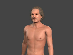 movie actor jeff bridges -rigged 3d character 3D Model