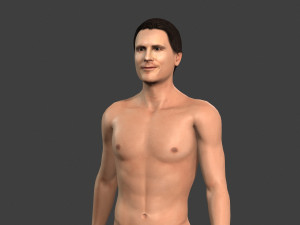 movie actor christian bale-rigged 3d character Modello 3D