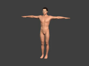 movie actor christian bale-rigged 3d character 3D Model