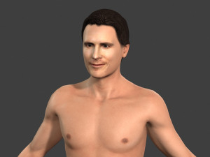 movie actor christian bale -rigged 3d character 3D Model