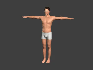 movie actor christian bale -rigged 3d character 3D Model