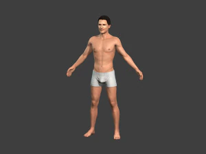 movie actor christian bale -rigged 3d character 3D Model