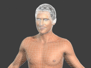 movie actor christian bale -rigged 3d character 3Dモデル