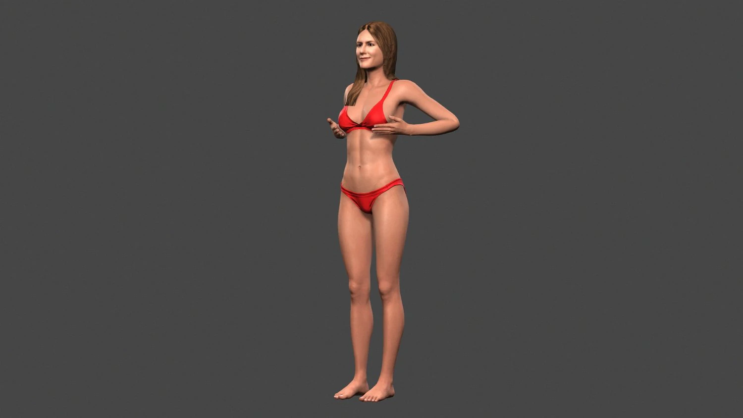 movie actress jennifer aniston in bikini -rigged 3d character 3D Model .c4d .max .obj .3ds .fbx .stl .blend 