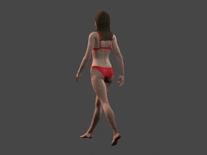 movie actress jennifer aniston in bikini -rigged 3d character 3D Model