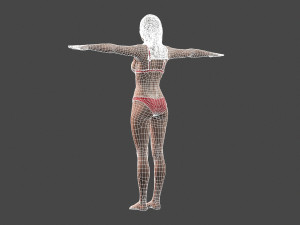 movie actress jennifer aniston in bikini -rigged 3d character Modèle 3D