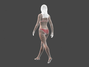 movie actress jennifer aniston in bikini -rigged 3d character Modèle 3D