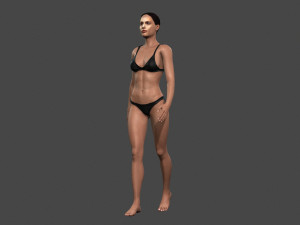 movie actress angelina jolie in bikini -rigged 3d character 3Dモデル
