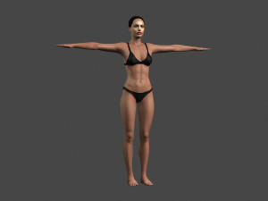 movie actress angelina jolie in bikini -rigged 3d character 3Dモデル
