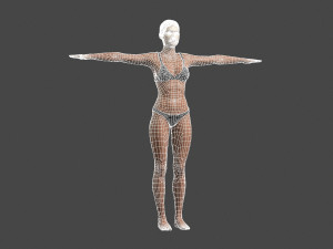 movie actress angelina jolie in bikini -rigged 3d character 3Dモデル