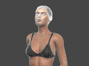 movie actress angelina jolie in bikini -rigged 3d character 3Dモデル