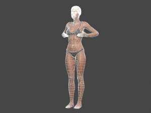 movie actress angelina jolie in bikini -rigged 3d character 3Dモデル