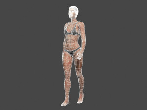 movie actress angelina jolie in bikini -rigged 3d character 3Dモデル