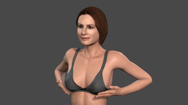 movie actress julia robert in bikini -rigged 3d character 3D-Modell .c4d .max .obj .3ds .fbx .stl .blend