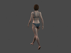 movie actress julia robert in bikini -rigged 3d character 3D-Modell