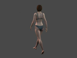 movie actress julia robert in bikini -rigged 3d character 3D Model