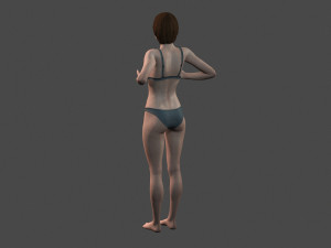 movie actress julia robert in bikini -rigged 3d character 3D-Modell