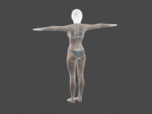 movie actress julia robert in bikini -rigged 3d character 3D-Modell