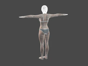 movie actress julia robert in bikini -rigged 3d character 3D Model