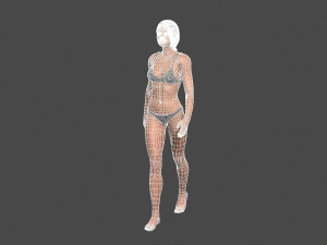 movie actress julia robert in bikini -rigged 3d character 3D-Modell