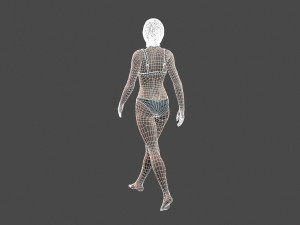 movie actress julia robert in bikini -rigged 3d character 3D-Modell