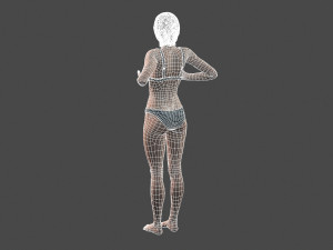 movie actress julia robert in bikini -rigged 3d character 3D-Modell